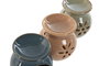DKD Home Decor Set de 4 Quemadores de Aceites Esenciales en Gres, Colores Surtidos