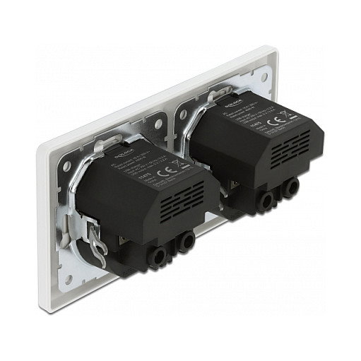 DeLOCK Enchufe de pared de 2 vías con 4 puertos USB Tipo-A