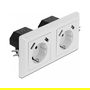 DeLOCK Enchufe de Pared Doble con 4 Puertos USB Tipo-A de 2.8A, CEE 7/3, Blanco, 250V 16A