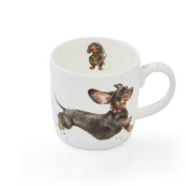 Portmeirion Mug - Diseño Wrendale Perro Salchicha - 310 ml - Pack de 6 unidades