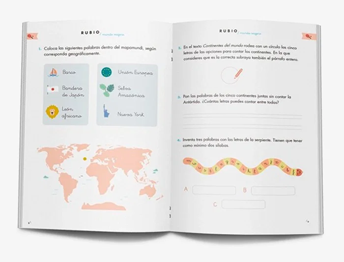 Rubio Cuaderno 3 Mundo Viajero Competencia Lectora DIN A5 Certificado FSC