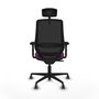 PIQUERAS Y CRESPO Silla de oficina Mardos con mecanismo Sincro, Morado y Negro