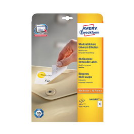 AVERY Zweckform L6025REV-25 Blanco 63,5 x 46,6 mm