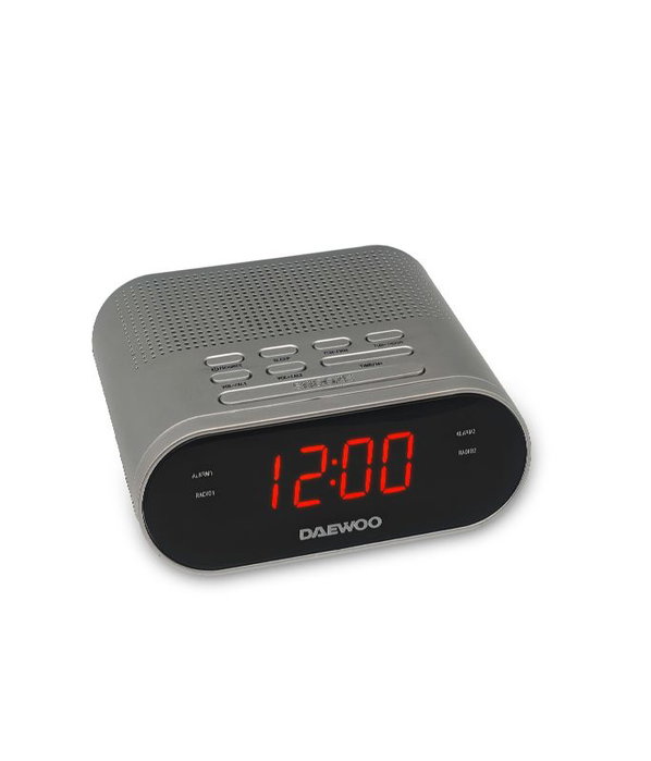 Daewoo DW1219 Radio Reloj AM/FM con Pantalla LED y Aux 3.5mm