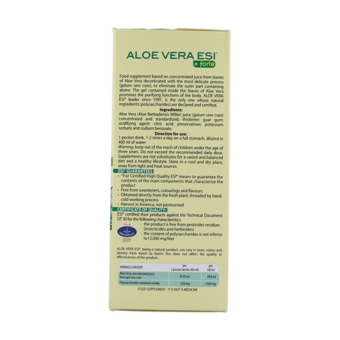 Esi Aloe Vera + Forte Pocket Drink 24 Unidades