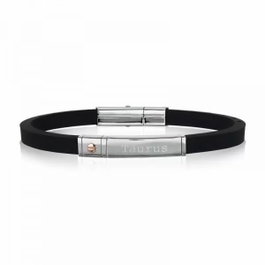 Breil TJ2295 Pulsera de Cuero Negro para Hombre