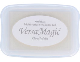 Tsukineko Versamagic Almohadilla de Tinta Blanco Nube Efecto Tiza 95x65mm