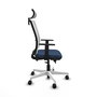 PIQUERAS Y CRESPO Silla de oficina Haches Azul marino y Blanco
