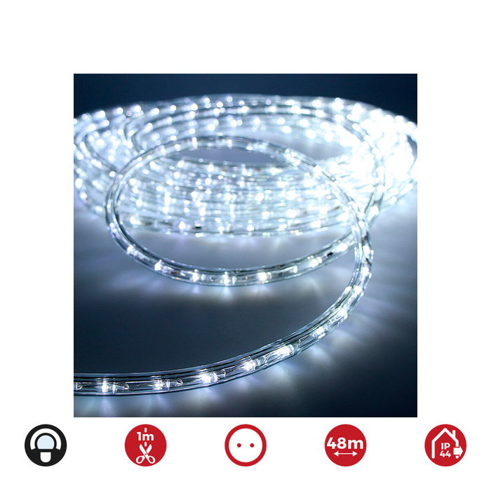 Edm Tubo flexiled 2 vías fijo 48 m Blanco frío Edm Tubo flexiled 2 vías fijo 48 m Blanco frío