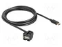 DeLOCK 88057 Módulo Keystone USB 2.0 A a USB Type-C™ con cable de 1,5 m, Negro