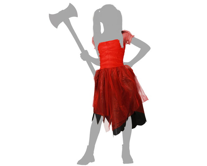 Atosa Disfraz Arlequín Vestido Rojo para Niña Infantil, 7 a 9 Años