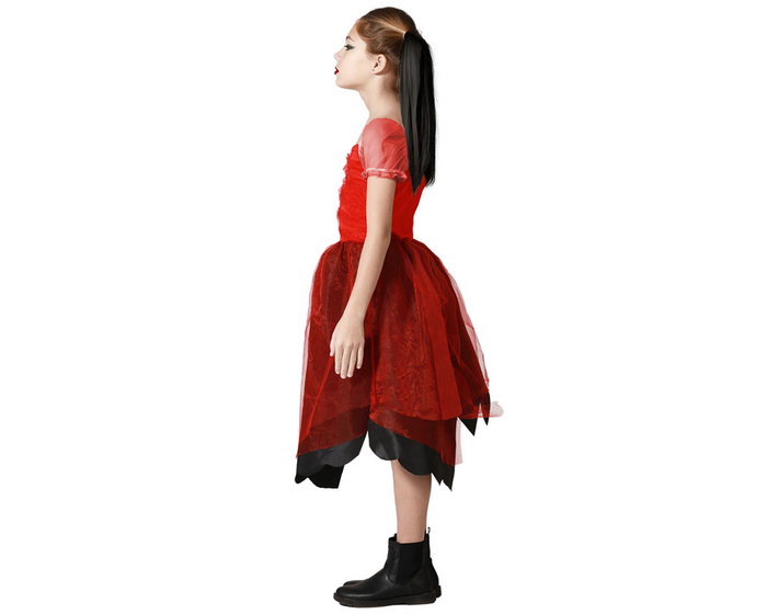 Atosa Disfraz Arlequín Vestido Rojo para Niña Infantil, 7 a 9 Años