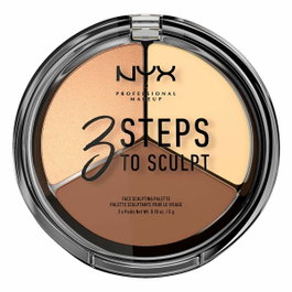 Nyx Professional Make Up 3 STEPS TO SCULPT Paleta de esculpido facial light