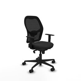 PIQUERAS Y CRESPO Silla de oficina Jorquera Sincro Negro Similpiel