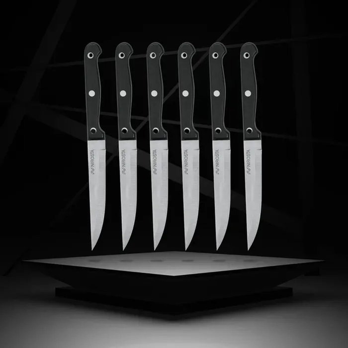 Nirosta Juego de 6 cuchillos para carne - 21 cm Nirosta Juego de 6 cuchillos para carne - 21 cm