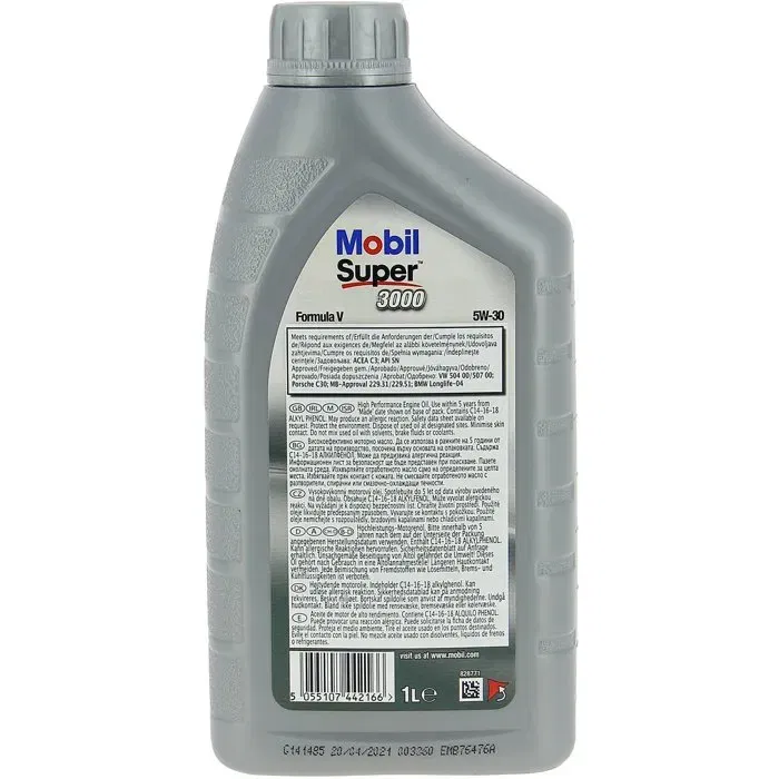 Mobil Aceite de Motor Sintético S3000 5W30 Formula V 1L