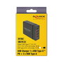 DeLOCK Cargador USB 60 W con 1 Puerto USB-C PD 3.0 y 3 Puertos USB-A para Carga Rápida
