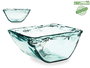 Giftdecor Centro de Mesa de Vidrio Transparente Reciclado 25 cm (Set de 2)