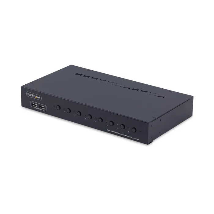 StarTech.com 8-Port HDMI KVM Switch 4K 60Hz con Kit de Montaje 1U, Conmutador para 8 Computadoras con 4 Puertos USB y Control por Boton StarTech.com 8-Port HDMI KVM Switch 4K 60Hz con Kit de Montaje 1U, Conmutador para 8 Computadoras con 4 Puertos USB y Control por Boton
