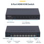 StarTech.com Switch KVM de 8 Puertos HDMI 4K 60Hz con Kit de Montaje 1U