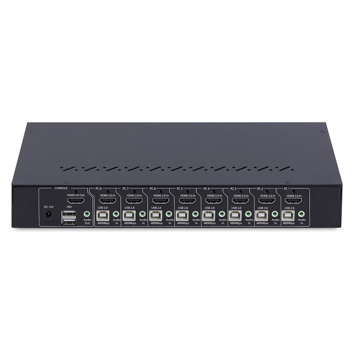 StarTech.com Switch KVM de 8 Puertos HDMI 4K 60Hz con Kit de Montaje 1U StarTech.com Switch KVM de 8 Puertos HDMI 4K 60Hz con Kit de Montaje 1U