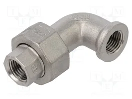 GEBO Codo de 90° G316 Doble Hembra-Hembra G 1/4 de Acero Inoxidable