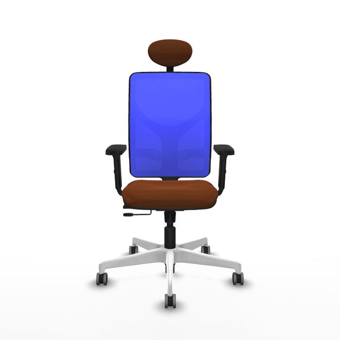 PIQUERAS Y CRESPO Silla de oficina Motilla con mecanismo Sincro/Traslack, Marrón y Azul PIQUERAS Y CRESPO Silla de oficina Motilla con mecanismo Sincro/Traslack, Marrón y Azul