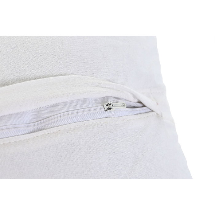 DKD Home Decor Cojín Algodón Chindi Azul y Blanco 45x15x45 cm