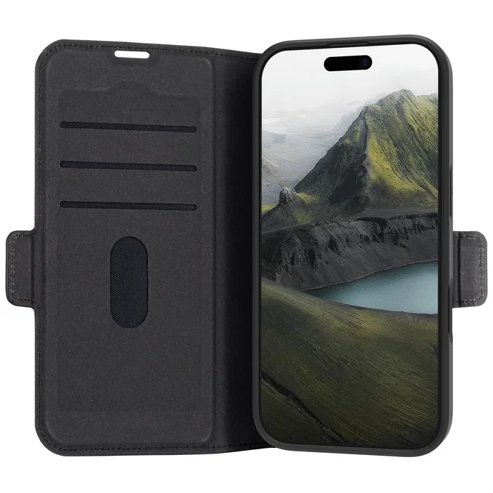 Dbramante1928 Oslo Pro Funda con Tapa para iPhone 16 Pro - Poliuretano Negro Dbramante1928 Oslo Pro Funda con Tapa para iPhone 16 Pro - Poliuretano Negro