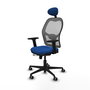 PIQUERAS Y CRESPO Silla de oficina Jorquera con mecanismo Sincro/Traslack, Azul y Gris