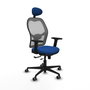 PIQUERAS Y CRESPO Silla de oficina Jorquera con mecanismo Sincro/Traslack, Azul y Gris
