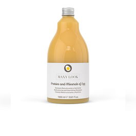 Maxy Look Champú Reestructurante Nutritivo 1000ml para Cabello Dañado y Seco, Aporta Nutrientes, Suaviza e Ilumina