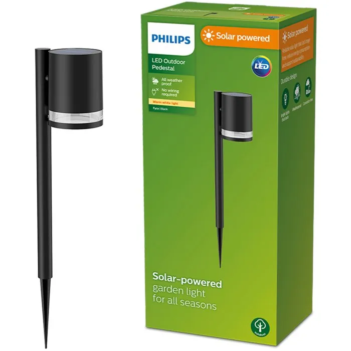 Philips Baliza de Poste Fyce PHI1706966865826, Iluminación LED para Exterior, Color Negro Philips Baliza de Poste Fyce PHI1706966865826, Iluminación LED para Exterior, Color Negro