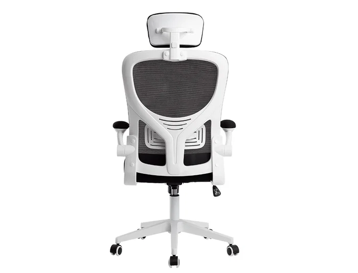Q-connect Silla Ergonómica Pal ermo Alt Max 1300 Anc 610 Prof 600 Ruedas Premium Malla Base Nylon Reposacabezas Soporte Lumbar Color Blanco Negro