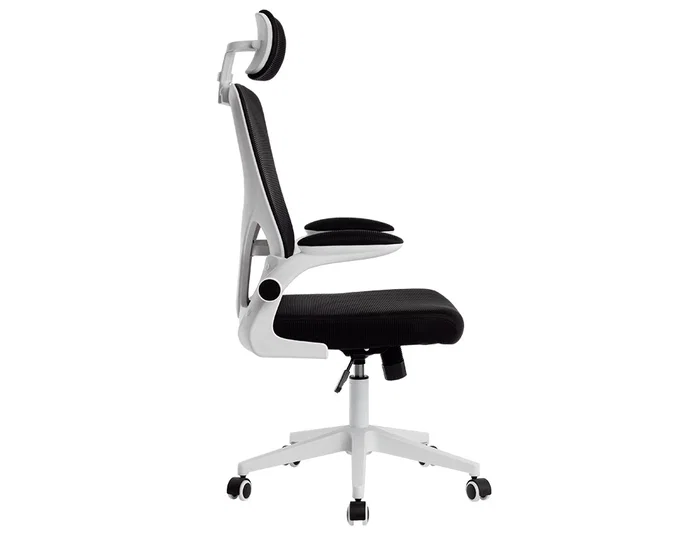 Q-connect Silla Ergonómica Pal ermo Alt Max 1300 Anc 610 Prof 600 Ruedas Premium Malla Base Nylon Reposacabezas Soporte Lumbar Color Blanco Negro