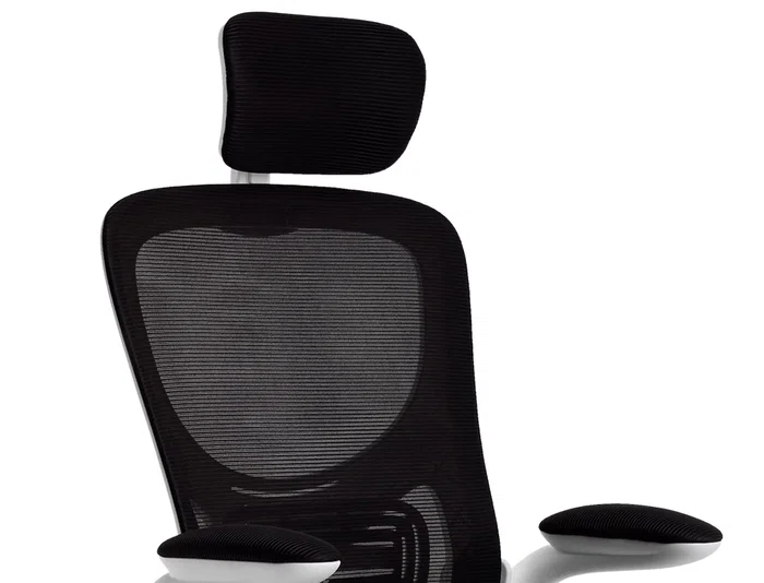 Q-connect Silla Ergonómica Pal ermo Alt Max 1300 Anc 610 Prof 600 Ruedas Premium Malla Base Nylon Reposacabezas Soporte Lumbar Color Blanco Negro