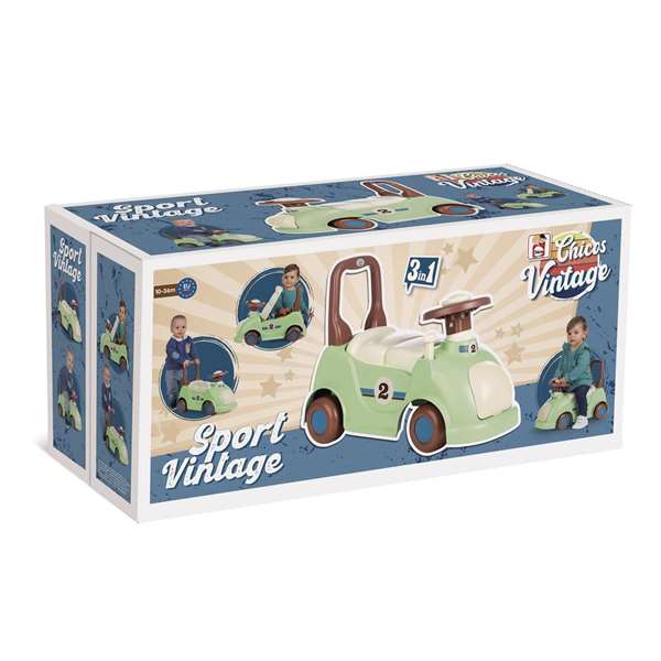 Chicos Correpasillos Sport Vintage para niños de 3 años, tamaño 26.5 * 23 * 56 cm, idioma español, inglés, alemán, neerlandés, ruso, francés, portugués, italiano Chicos Correpasillos Sport Vintage para niños de 3 años, tamaño 26.5 * 23 * 56 cm, idioma español, inglés, alemán, neerlandés, ruso, francés, portugués, italiano