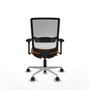 PIQUERAS Y CRESPO Silla de oficina Haches Naranja y Blanco