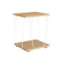 Inde Mesita Auxiliar Madera-Metal White 31.8x31.8x38.5 cm (4 Unidades)