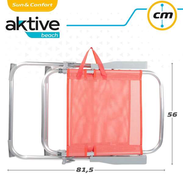 Color Baby Silla Playa Aluminio Plegable Fija Flamingo 48x50x88 cm