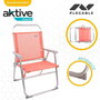 Color Baby Silla Playa Aluminio Plegable Fija Flamingo 48x50x88 cm
