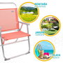 Color Baby Silla Playa Aluminio Plegable Fija Flamingo 48x50x88 cm