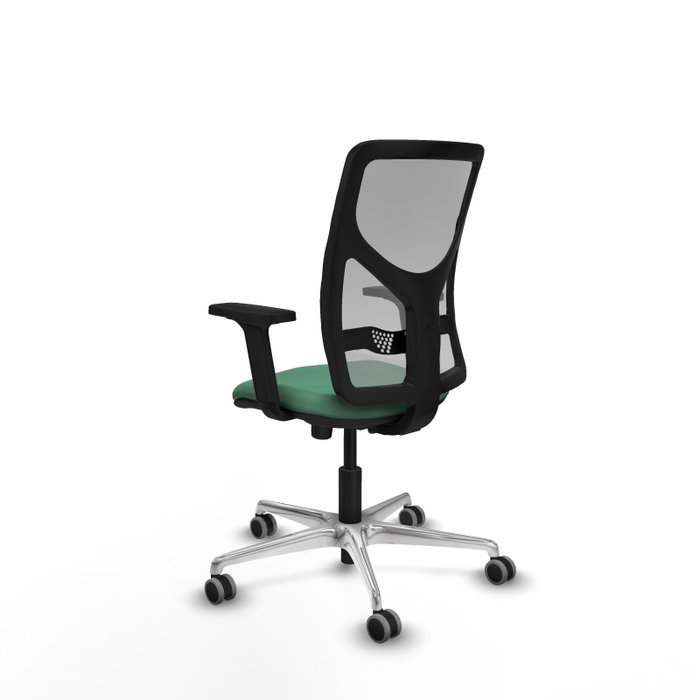 PIQUERAS Y CRESPO Silla de oficina Motilla con Mecanismo Sincro, Verde esmeralda y Gris
