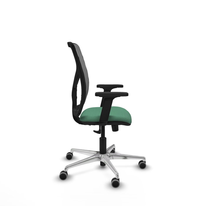 PIQUERAS Y CRESPO Silla de oficina Motilla con Mecanismo Sincro, Verde esmeralda y Gris