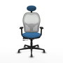 PIQUERAS Y CRESPO Silla de oficina Jorquera Azul claro y Blanco