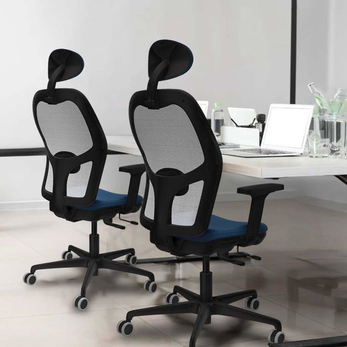 PIQUERAS Y CRESPO Silla de oficina Jorquera Azul claro y Blanco PIQUERAS Y CRESPO Silla de oficina Jorquera Azul claro y Blanco