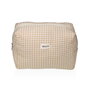 Neceser de Viaje Versa Vichy Beige Poliéster 12 x 16 x 24 cm