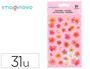 Imaginovo Pegatinas Flores Rosas Papel 190x104 mm Blister Scrapbook Adhesivos Decorativos