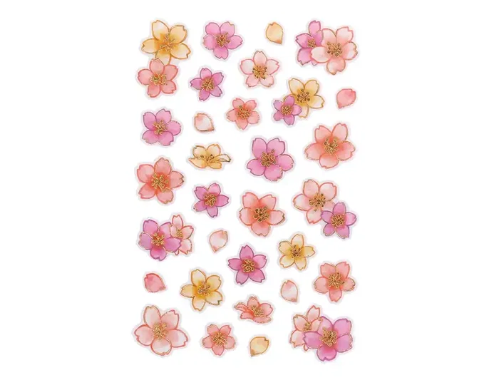 Imaginovo Pegatinas Flores Rosas Papel 190x104 mm Blister Scrapbook Adhesivos Decorativos