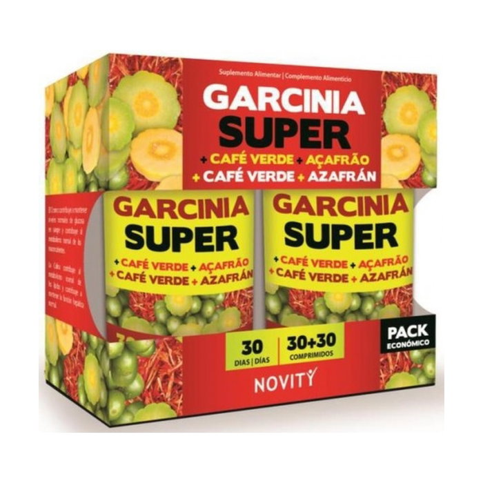 Novity Garcinia Super + Café Verde + Azafrán 30+30 Cápsulas Dieta y Metabolismo Novity Garcinia Super + Café Verde + Azafrán 30+30 Cápsulas Dieta y Metabolismo